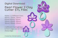 Pearl Flower 2 Clay Cutter Earring -Cookie Cutter Product Image 1