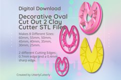 Clay Cutter STL File - Decorative Oval Cutout 2 Product Image 1