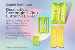 Decorative Rectangle 2 Earring Clay Cutter - Cookie Cutter Product Image 1