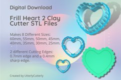 Frill Heart 2 Clay Cutter - Cookie Cutter STL File Product Image 1