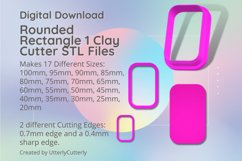 Rounded Rectangle 1 Clay Cutter - Cookie Cutter STL File Product Image 1