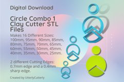 Circle Combo 1 Clay Cutter - Cookie Cutter STL Product Image 1