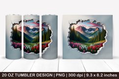3D tumbler, 3D cracked wall, 3D Brocken wall, Spring Tumbler Product Image 1