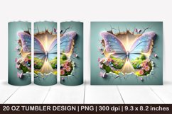 3D tumbler,3D cracked wall, Butterfly Tumbler,Spring Tumbler Product Image 1