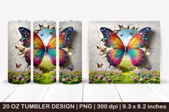 3D tumbler,3D cracked wall, Butterfly Tumbler,Spring Tumbler Product Image 1