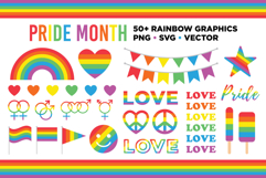 Rainbow Love &amp; Pride Clip Art Set Product Image 1
