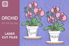 Cute orchids SVG. Love SVG Mom SVG flower. Product Image 2