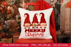 Christmas Plaid Gnomes. Christmas Gnome Sublimation. Product Image 3