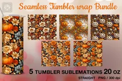 Autumn Vibe Seamless Tumbler Wrap Sublimation Product Image 1