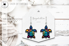 Layered Turtle Earrings Laser Cut SVG | Animal Earrings Product Image 1