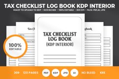 Tax Checklist Logbook KDP Interior Product Image 1