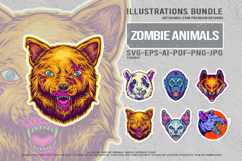 Spooky Undead Creatures Creepy Cartoon Vector Horror Animal Product Image 1