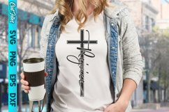 Rejoice Cross SVG Cut File Product Image 1