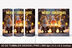 Christmas gnome tumbler,3d christmas tumbler,Merry and brigh Product Image 1