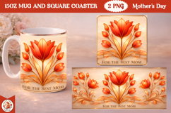 Mother’s Day luxury Mug &amp; Coaster Sublimation Design Product Image 1
