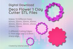 Clay Cutter STL File - Deco Flower 1 Clay Cutter Earring -Co Product Image 1