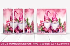 Pink Christmas Tumbler, Pink Gnomes,Christmas gnomes tumbler Product Image 1