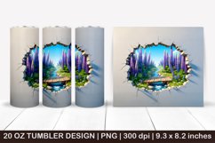 3D tumbler, 3D cracked wall, 3D Brocken wall, Summer Tumbler Product Image 1