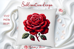 Magical Knitted Roses Clipart BUNDLE | Amazing flower png Product Image 8