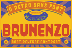 Brunenzo - Classic Retro Condensed Roudend Sans Font Product Image 1
