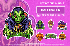 Happy Halloween Pumpkin Monsters With Creepy Ice Cream Product Image 1