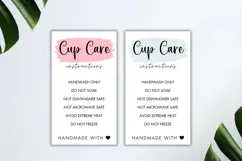 Tumbler Cup Care Instructions Card Product Image 1