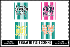 Funny Sarcastic Quotes 4 Designs Product Image 1
