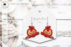 Teacher Apple Earrings Laser Cut SVG | School SVG Design Product Image 1