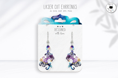 Lily Flower Earrings Laser Cut | Floral Jewelry Product Image 1