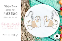 Tibetan Terrier Dog Earrings Laser Cut | Laser Jewelry Product Image 1