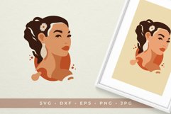 Elegant Asian female abstract paint pastel color portrait Product Image 1