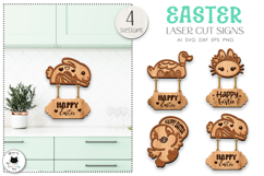 Layered Easter Signs Laser Cut | 3D Easter SVG Product Image 1