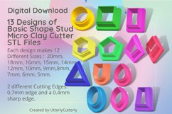 13 Designs Basic Shapes Stud Micro Clay Cutter - Cookie Cutt Product Image 1
