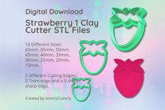 Clay Cutter STL File Strawberry Fruit 1- Summer Earring Digi Product Image 1