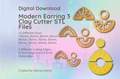 Modern Earring 3 Combo Clay Cutter - STL Digital File Downlo Product Image 1