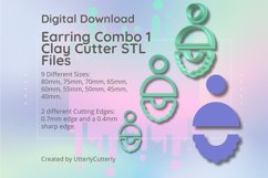 Earring Combo 1 Clay Cutter - STL Digital File Download- 9 s Product Image 1
