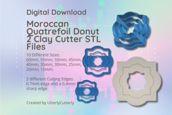 Clay Cutter STL File Moroccan Quatrefoil Donut 2 - Earring D Product Image 1
