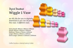 Wiggle Vase 1 STL File - Digital Download -5 Sizes- Homeware Product Image 1