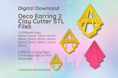 Deco Earring 2 Clay Cutter - Fan STL Digital File Download- Product Image 1