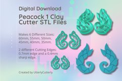 Clay Cutter STL File Peacock 1- Earring Digital File Downloa Product Image 1