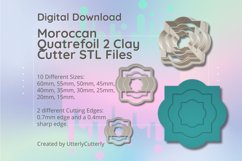 Clay Cutter STL File Moroccan Quatrefoil 2- Earring Product Image 1