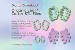 Clay Cutter STL File Organic Leaf 1- Earring Digital File Do Product Image 1