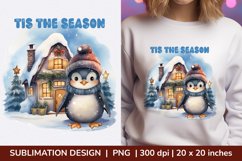 Christmas Cute Penguin, Tis the season, Christmas shirt Product Image 1