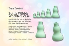 Bottle Wobble Vase 1 STL File - Digital Download -5 Sizes- H Product Image 1
