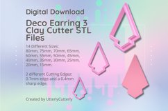 Deco Earring 3 Clay Cutter - Fan STL Digital File Download- Product Image 1