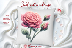 Magical Knitted Roses Clipart BUNDLE | Amazing flower png Product Image 9