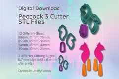 Clay Cutter STL File - Peacock 3 - Earring Digital File Down Product Image 1