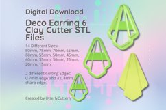 Deco Earring 6 Clay Cutter - Fan STL Digital File Download- Product Image 1