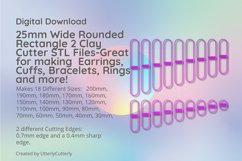 25mm Wide Rectangle Clay Cutter- Earring, Cuff Cutter Product Image 1