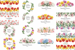 Big Watercolor Flowers Bundle 300 Floral Bouquets, Borders Product Image 8